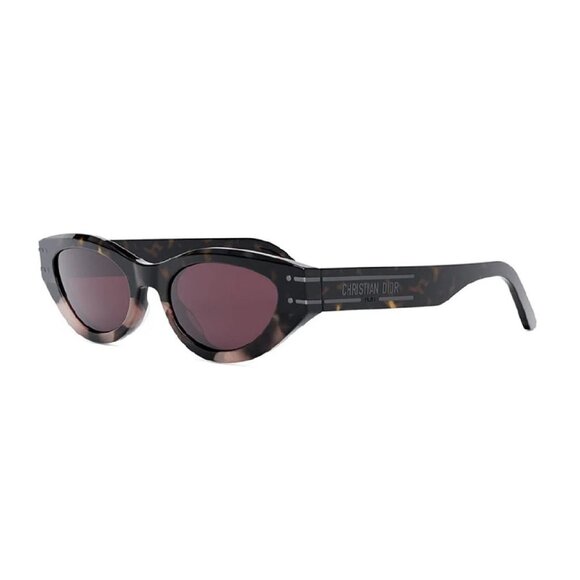 NEW DIOR SUNGLASSES, HAVANA WOMEN CAT EYE DIOR DIORSIGNATURE B5I 25D0 - Picture 1 of 3